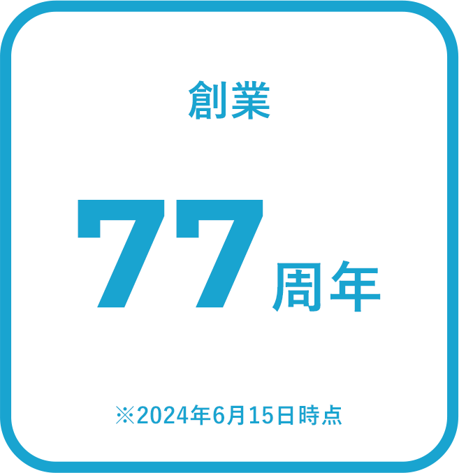 創業77周年